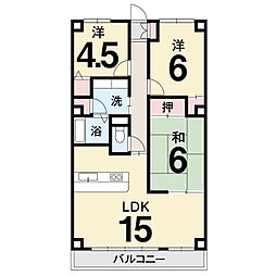 メゾン・ド・セシリア2 3LDKの間取図画像
