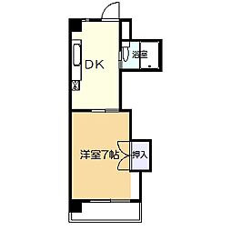 タイガーズマンション麻生 1Kの間取図画像