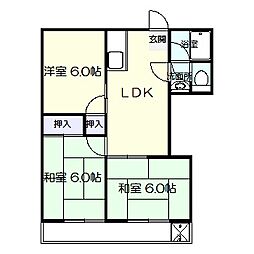 グレースハイム平成館A 3LDKの間取図画像