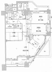 エイルマンション岩崎プレジデンス 3LDKの間取図画像