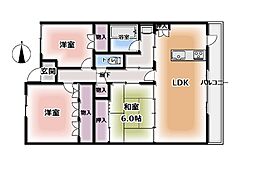 アルファステイツ勝山通り:3階:3LDK