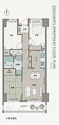 サーパス三津弐番館 3LDKの間取図画像