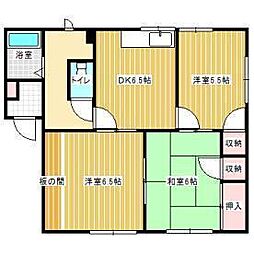 ANNEXRiverSideA 3DKの間取図画像