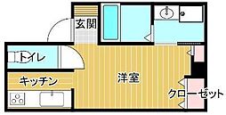 原ビル 1Kの間取図画像