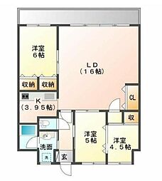 ベルレジョン 3LDKの間取図画像