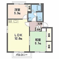 アークヒルズ中村H 3DKの間取図画像