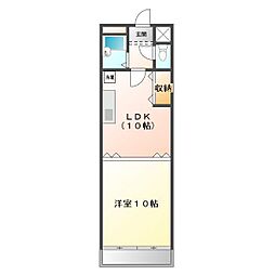 ワールドテラス 1LDKの間取図画像