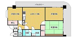 ファミール徳常 3LDKの間取図画像