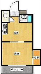 メゾン千 1DKの間取図画像