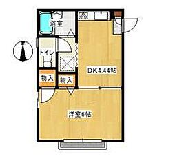 コーポ東雲 1DKの間取図画像