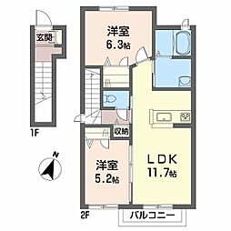 間取図画像 2LDK