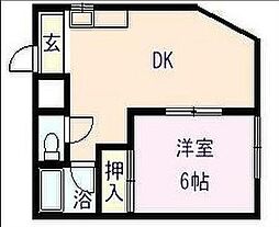 メゾン千 1Kの間取図画像