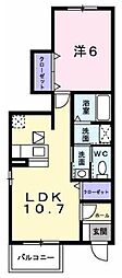 セントレアTamatsuC 1LDKの間取図画像