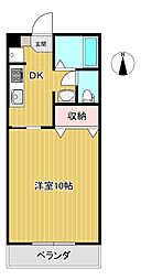 モンテポレール 1DKの間取図画像