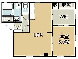 メゾンAKIRA 1SLDKの間取図画像