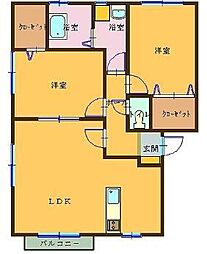 グランループ 2LDKの間取図画像