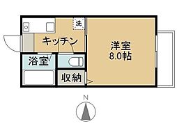 ニッセキハイツ古川 1Kの間取図画像