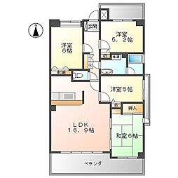 グランドール西条弐番館 4LDKの間取図画像