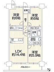 アルファスマート丸亀城東 3LDKの間取図画像