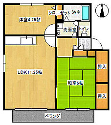 メゾントレビ6 3DKの間取図画像