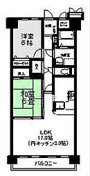 マリベール中須賀 2LDKの間取図画像