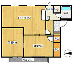 メゾントレビ3 3LDKの間取図画像