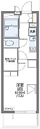 レオパレスIYO 1Kの間取図画像