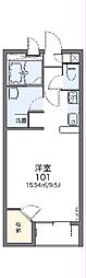 レオネクスト徳常 1Kの間取図画像