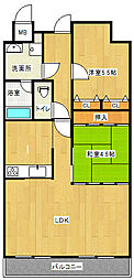 エアーズ港町 2LDKの間取図画像