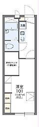 レオパレスサンハイツ若水 1Kの間取図画像