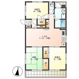 高知市西秦泉寺 3LDK 3F(最上階・角部屋・P1台込) 3階