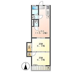 高知市鴨部 2LDK 2F 2階