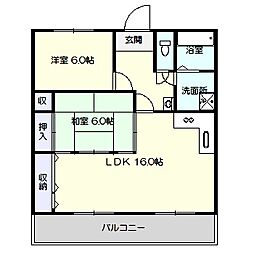 ハイツ南国 3LDKの間取図画像