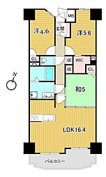 ライオンズヒルズ高知 3LDKの間取図画像