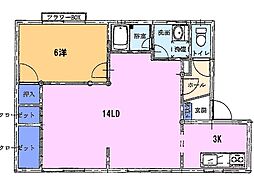 エボシハイツ 1LDKの間取図画像