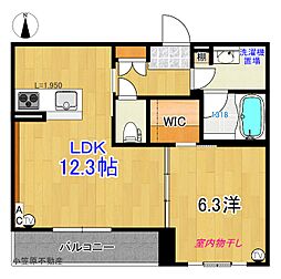 「べレオ トワ・スール」 1階1LDKの間取り