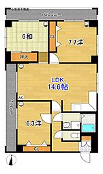 フィネスY 2階3LDKの間取り