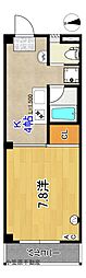 ベネフィットはりまや 1Kの間取図画像