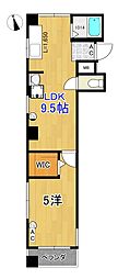 ヴィラ五番街 1LDKの間取図画像