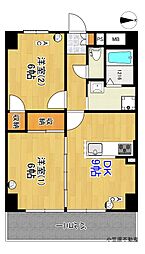 高知インターマンション 2DKの間取図画像