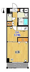 エルフィーノ 1DKの間取図画像