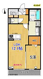 ホームインプラス 1LDKの間取図画像