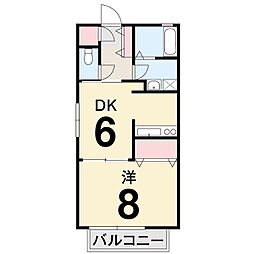 メゾンEYE・D 1DKの間取図画像