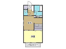 メゾンEYE・D 1DKの間取図画像