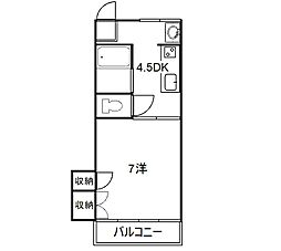 メゾンド.グランツ 1DKの間取図画像