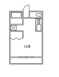 アート21 ワンルームの間取図画像