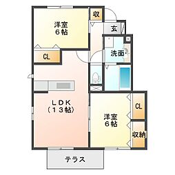 間取図画像 2LDK