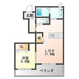 間取図画像 1LDK