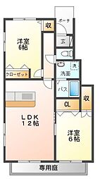 フォブールすみの 2LDKの間取図画像