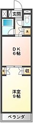 第7水野マンション 1DKの間取図画像
